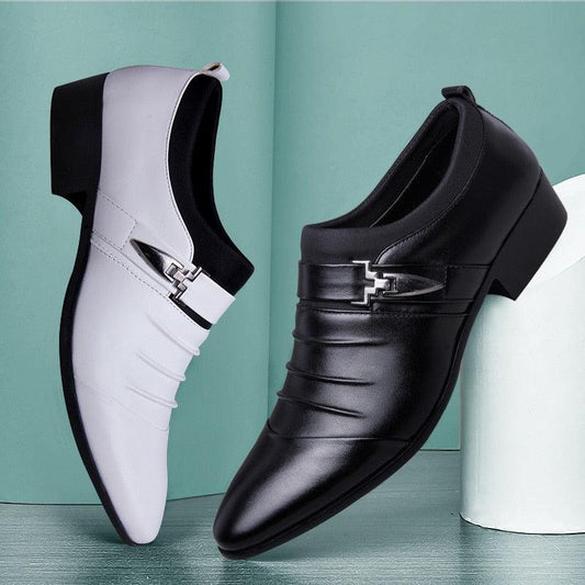 Classic Mens Formal Dress Shoes Black Leather Mens Shoes Luxurious Weddings