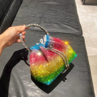Designer bucket clutch purse rhinestone Accessories Luxurious Weddings