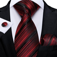 Designer Silk Necktie Hanky & Cufflink Set - Luxurious Weddings