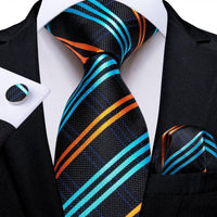 Designer Silk Necktie Hanky & Cufflink Set - Luxurious Weddings