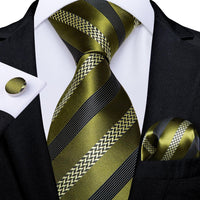 Designer Silk Necktie Hanky & Cufflink Set - Luxurious Weddings
