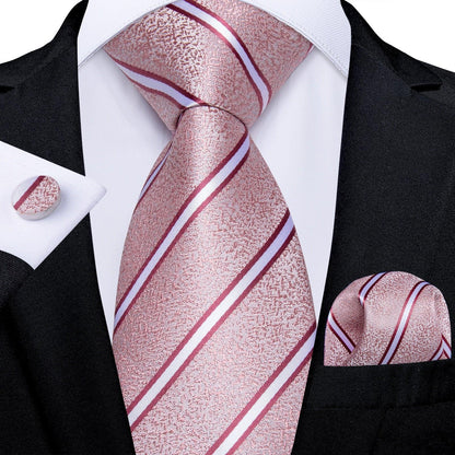 Designer Silk Necktie Hanky & Cufflink Set Groomsmen Accessories Luxurious Weddings