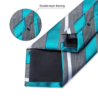Designer Silk Necktie Hanky & Cufflink Set Groomsmen Accessories Luxurious Weddings