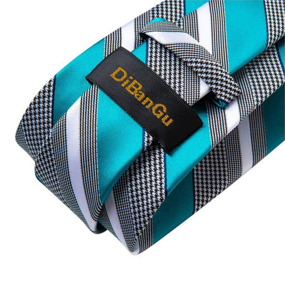 Designer Silk Necktie Hanky & Cufflink Set Groomsmen Accessories Luxurious Weddings
