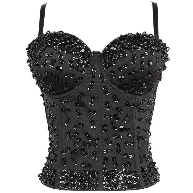 Diamante Sequined Bustier Bustier Luxurious Weddings