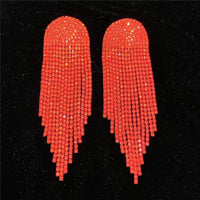 Full Rhinestone Tassel Earrings Earrings Luxurious Weddings