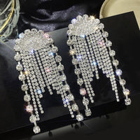 Full Rhinestone Tassel Earrings Earrings Luxurious Weddings