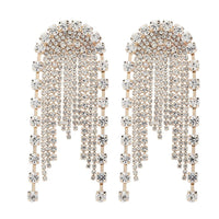 Full Rhinestone Tassel Earrings Earrings Luxurious Weddings