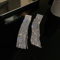 Full Rhinestone Tassel Earrings Earrings Luxurious Weddings
