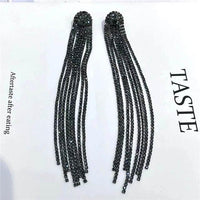 Full Rhinestone Tassel Earrings Earrings Luxurious Weddings