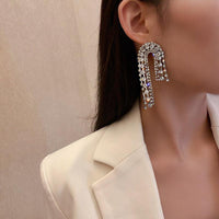 Full Rhinestone Tassel Earrings Earrings Luxurious Weddings