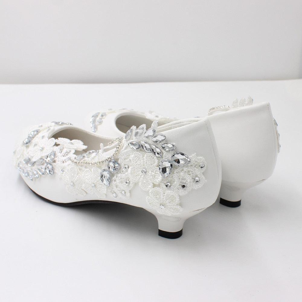 Hansmade Lace large size bridal shoes - Luxurious Weddings