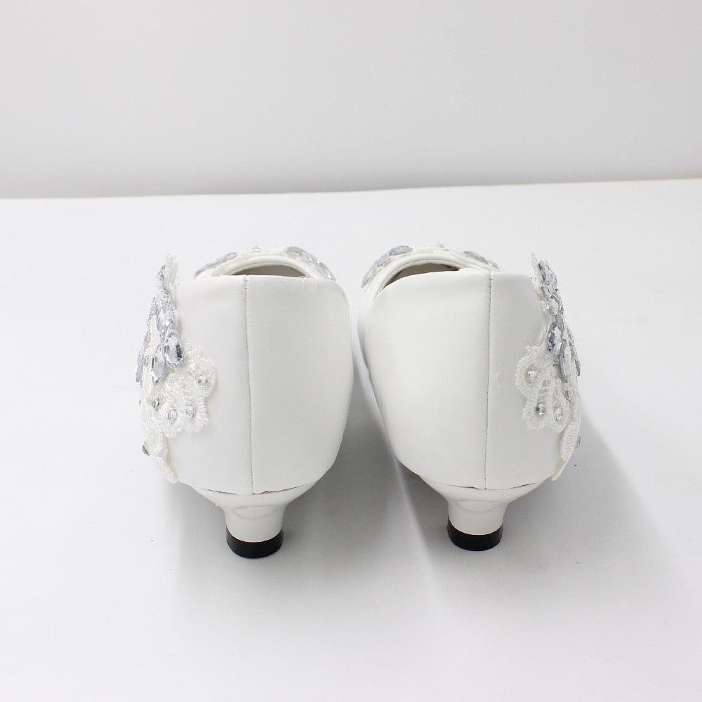 Hansmade Lace large size bridal shoes - Luxurious Weddings