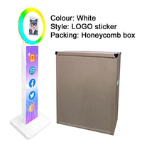 iPad Photo Booth Selfie Machine Shell Adjustable Stand Photobooth With LED Ring Light Events Luxurious Weddings