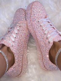 Lace Up Sneakers Glitter Bling Shoes bling shoes Luxurious Weddings