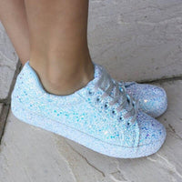 Lace Up Sneakers Glitter Bling Shoes bling shoes Luxurious Weddings