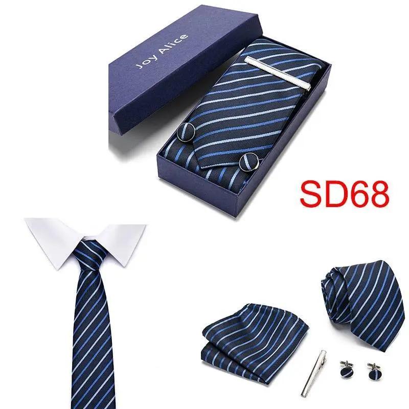 Necktie Hanky & Cufflinks Gift Box Groomsmen Accessories Luxurious Weddings