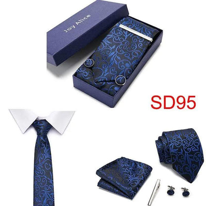 Necktie Hanky & Cufflinks Gift Box Groomsmen Accessories Luxurious Weddings