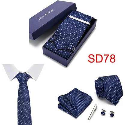 Necktie Hanky & Cufflinks Gift Box Groomsmen Accessories Luxurious Weddings