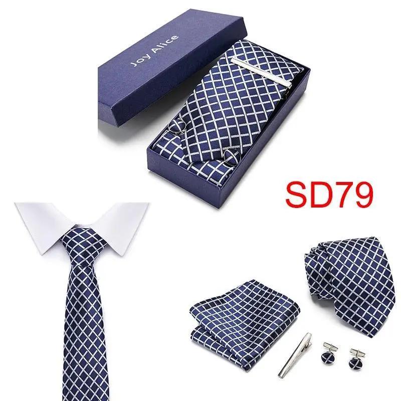 Necktie Hanky & Cufflinks Gift Box Groomsmen Accessories Luxurious Weddings