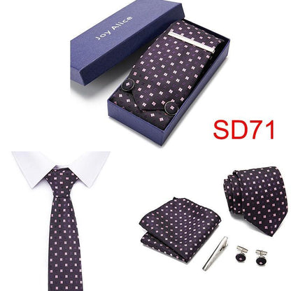 Necktie Hanky & Cufflinks Gift Box Groomsmen Accessories Luxurious Weddings