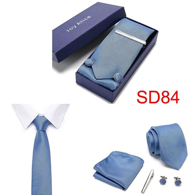 Necktie Hanky & Cufflinks Gift Box Groomsmen Accessories Luxurious Weddings