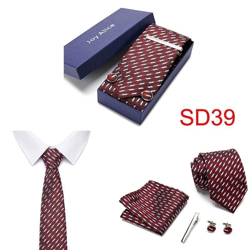 Necktie Hanky & Cufflinks Gift Box Groomsmen Accessories Luxurious Weddings