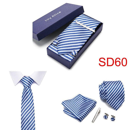 Necktie Hanky & Cufflinks Gift Box Groomsmen Accessories Luxurious Weddings