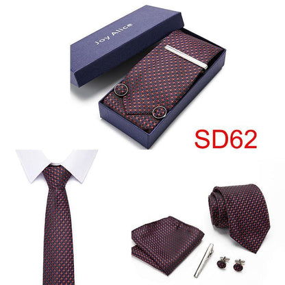 Necktie Hanky & Cufflinks Gift Box Groomsmen Accessories Luxurious Weddings