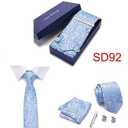 Necktie Hanky & Cufflinks Gift Box Groomsmen Accessories Luxurious Weddings