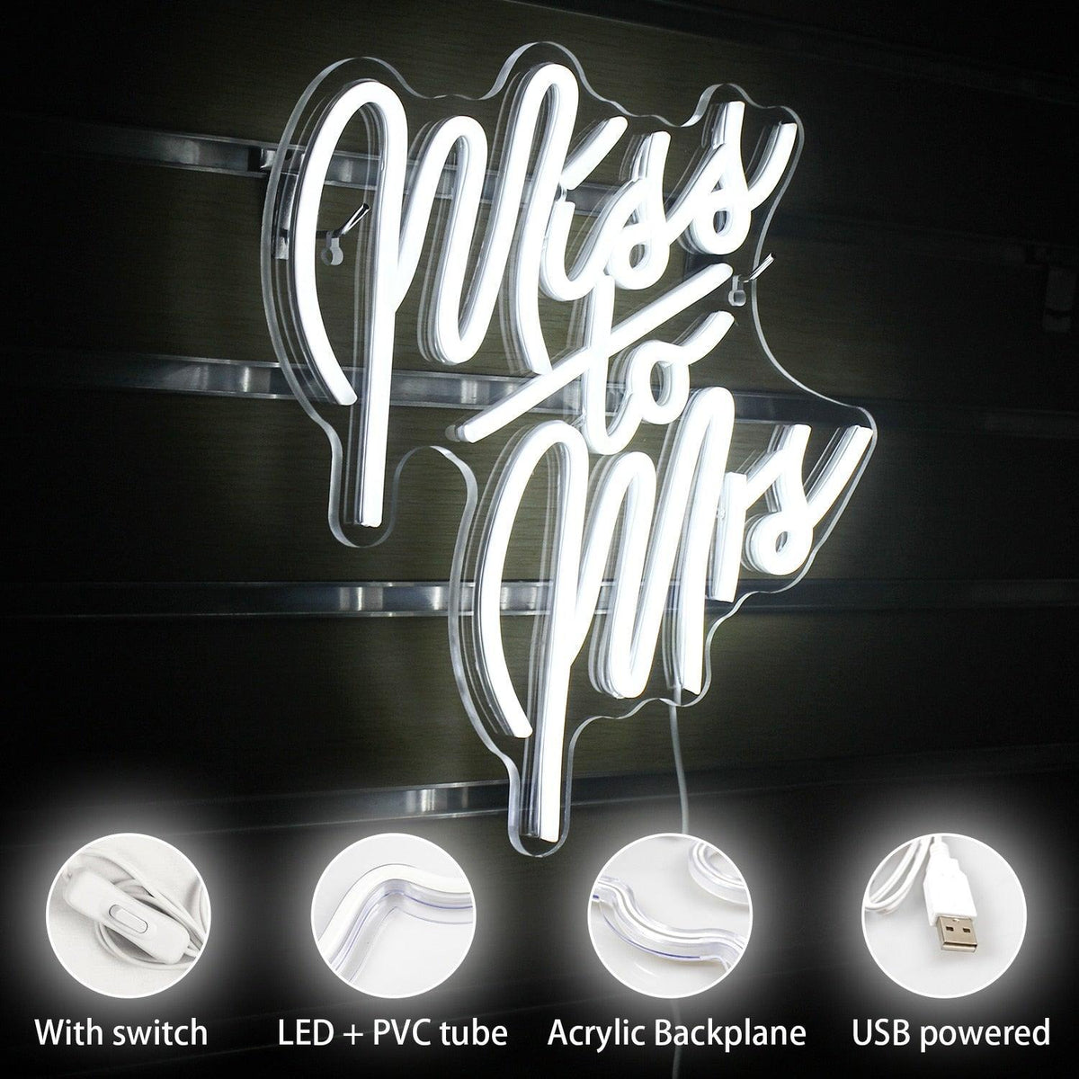 Neon Led Miss To Mrs Neon Signs Luxurious Weddings