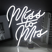 Neon Led Miss To Mrs Neon Signs Luxurious Weddings