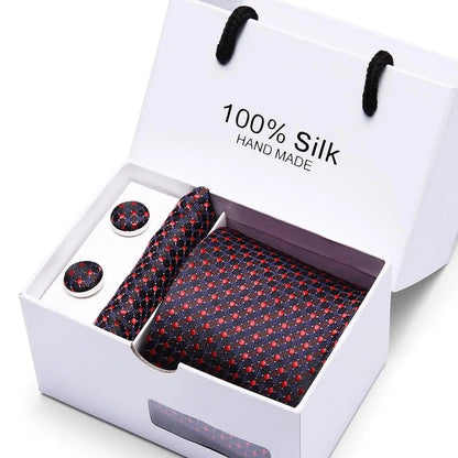 Plaid men Extra Long Size 145cm*7.5cm Necktie Set Neckties Luxurious Weddings