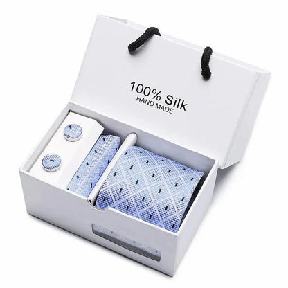 Plaid men Extra Long Size 145cm*7.5cm Necktie Set Neckties Luxurious Weddings