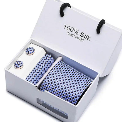 Plaid men Extra Long Size 145cm*7.5cm Necktie Set Neckties Luxurious Weddings