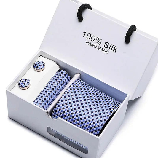 Plaid men Extra Long Size 145cm*7.5cm Necktie Set Neckties Luxurious Weddings