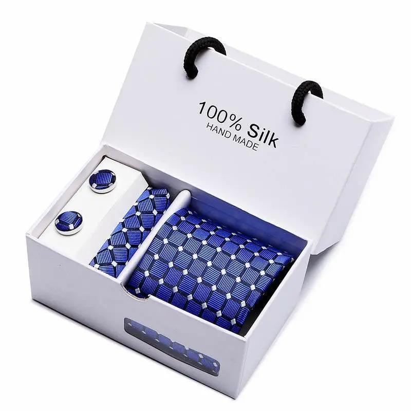 Plaid men Extra Long Size 145cm*7.5cm Necktie Set Neckties Luxurious Weddings