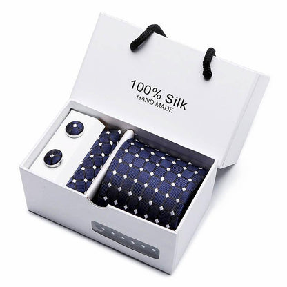 Plaid men Extra Long Size 145cm*7.5cm Necktie Set Neckties Luxurious Weddings