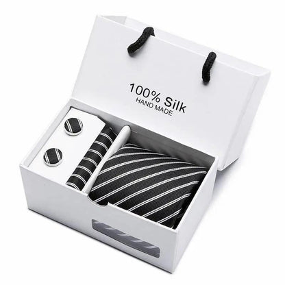 Plaid men Extra Long Size 145cm*7.5cm Necktie Set Neckties Luxurious Weddings