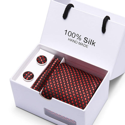 Plaid men Extra Long Size 145cm*7.5cm Necktie Set Neckties Luxurious Weddings
