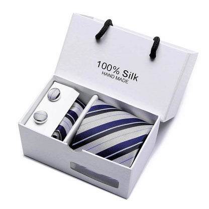 Plaid men Extra Long Size 145cm*7.5cm Necktie Set Neckties Luxurious Weddings