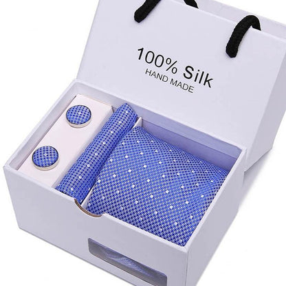 Plaid men Extra Long Size 145cm*7.5cm Necktie Set Neckties Luxurious Weddings