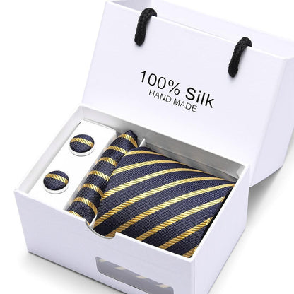 Plaid men Extra Long Size 145cm*7.5cm Necktie Set Neckties Luxurious Weddings
