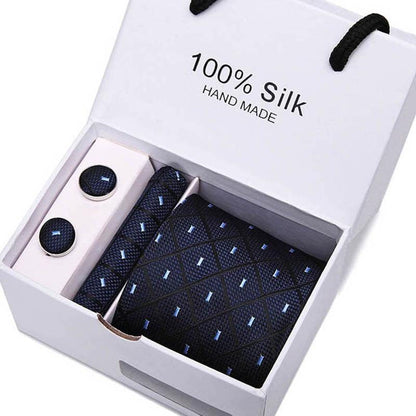 Plaid men Extra Long Size 145cm*7.5cm Necktie Set Neckties Luxurious Weddings