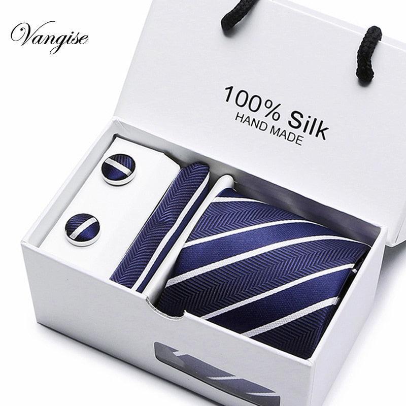 Plaid men Extra Long Size 145cm*7.5cm Necktie Set Neckties Luxurious Weddings