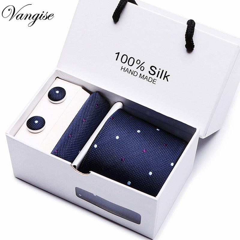 Plaid men Extra Long Size 145cm*7.5cm Necktie Set Neckties Luxurious Weddings