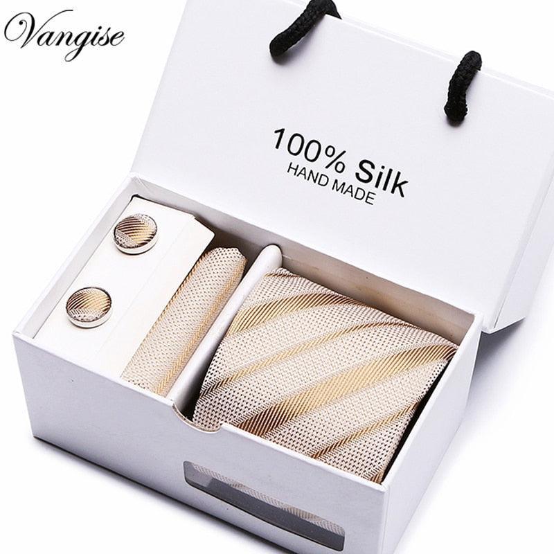 Plaid men Extra Long Size 145cm*7.5cm Necktie Set Neckties Luxurious Weddings