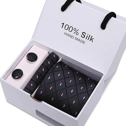 Plaid men Extra Long Size 145cm*7.5cm Necktie Set Neckties Luxurious Weddings
