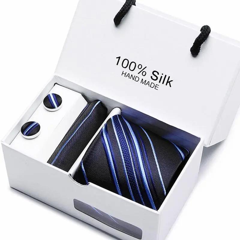 Plaid men Extra Long Size 145cm*7.5cm Necktie Set Neckties Luxurious Weddings