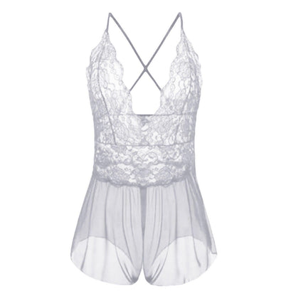 Plus Size One Pieces Lingerie Lace Embroidery Bodysuit Lingerie Luxurious Weddings